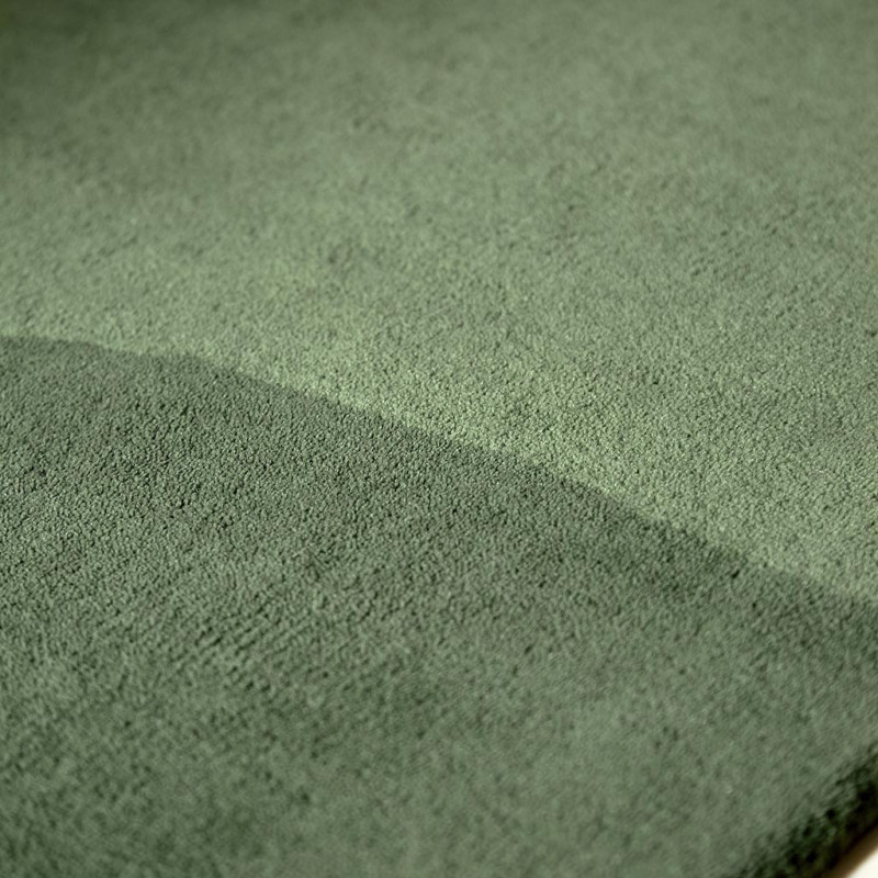 Tapis de couloir en laine vert Sedimentary