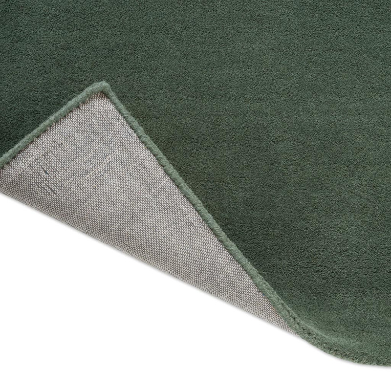 Tapis de couloir en laine vert Sedimentary