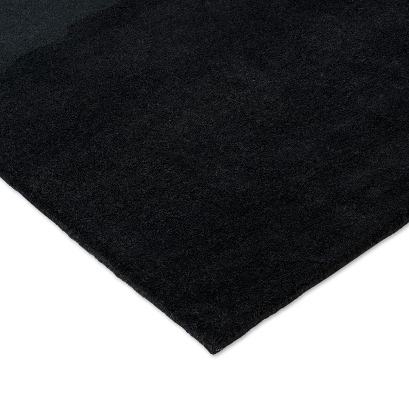 Tapis de couloir en laine bleu Sedimentary