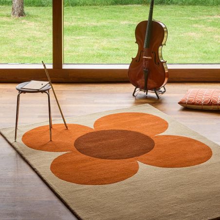 Tapis en laine tufté main Flower Pumpkin Ecru SALON