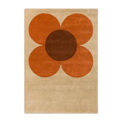 Tapis en laine tufté main Flower Pumpkin Ecru