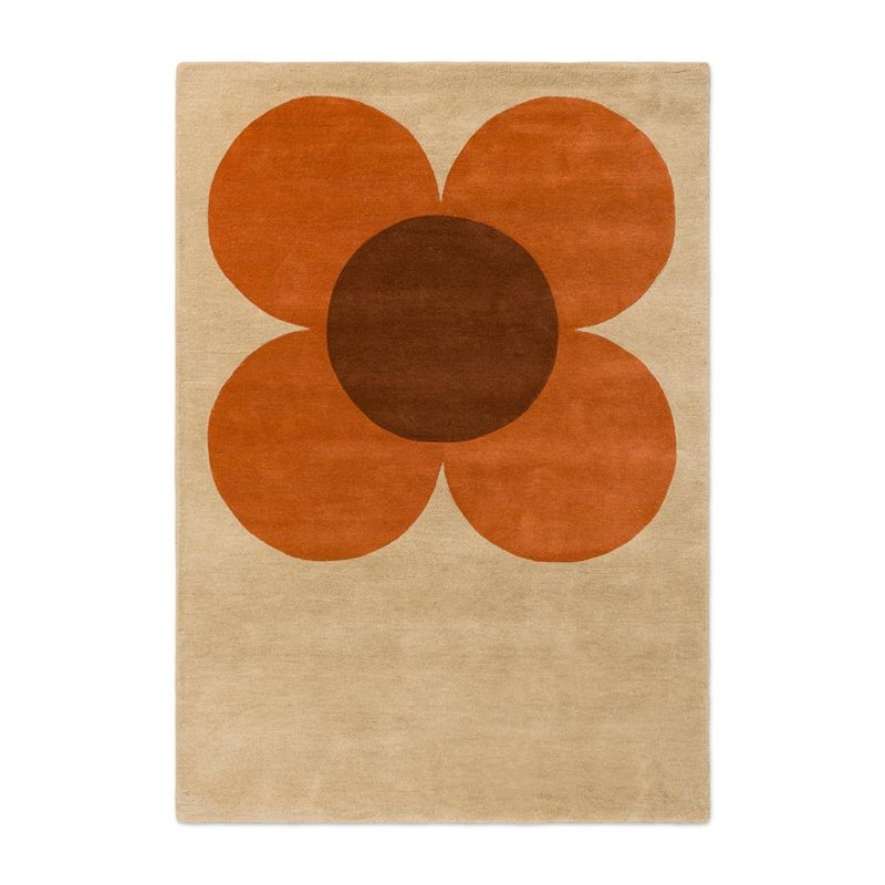 Tapis en laine tufté main Flower Pumpkin Ecru