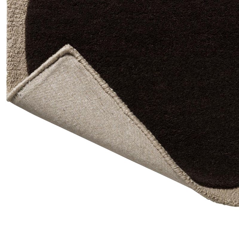 Tapis en laine tufté main Spot Square walnut-lichen dos