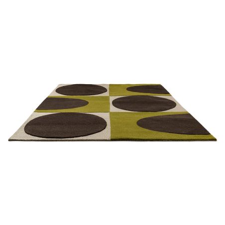 Tapis en laine tufté main Spot Square walnut-lichen packshot