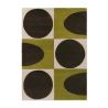 Tapis en laine tufté main Spot Square walnut-lichen
