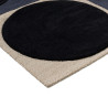 Tapis en laine tufté main Spot Square bleu marine détail