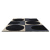 Tapis en laine tufté main Spot Square bleu marine packshot