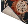 Tapis de salon en pure laine Jackfruit turmeric indigo dos