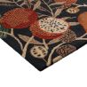 Tapis de salon en pure laine Jackfruit turmeric indigo angle
