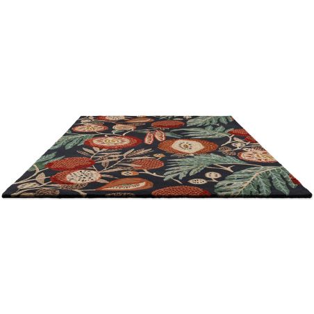 Tapis de salon en pure laine Jackfruit turmeric indigo packshot
