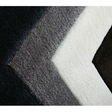 Tapis moderne aux lignes strictes noir blanc gris Tapis moderne aux lignes strictes noir blanc gris