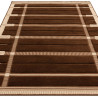Tapis de salon tissé plat marron chocolat Fable