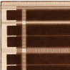 Tapis de salon tissé plat marron chocolat Fable