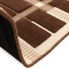 Tapis de salon tissé plat marron chocolat Fable