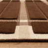 Tapis de salon tissé plat marron chocolat Fable