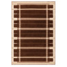 Tapis de salon tissé plat marron chocolat Fable