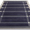 Tapis de salon tissé plat bleu marine Fable