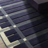 Tapis de salon tissé plat bleu marine Fable