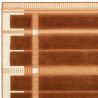 Tapis de salon tissé plat orange rouille Fable