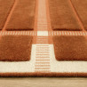 Tapis de salon tissé plat orange rouille Fable