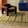 Tapis de salon tissé plat vert sauge Fable