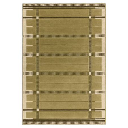 Tapis de salon tissé plat vert sauge Fable