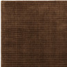 Tapis de salon tissé à la main en polyester recyclé marron chocolat Rowan