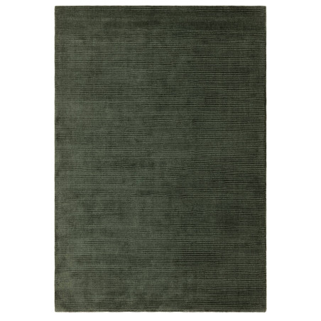 Tapis de salon tissé à la main en polyester recyclé vert émeraude Rowan