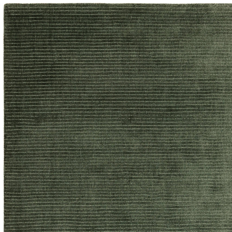 Tapis de salon tissé à la main en polyester recyclé vert émeraude Rowan