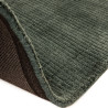 Tapis de salon tissé à la main en polyester recyclé vert émeraude Rowan