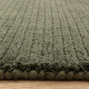 Tapis de salon tissé à la main en polyester recyclé vert émeraude Rowan