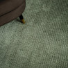 Tapis de salon tissé à la main en polyester recyclé vert émeraude Rowan