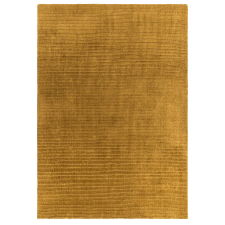 Tapis de salon tissé à la main en polyester recyclé jaune or Rowan
