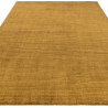 Tapis de salon tissé à la main en polyester recyclé jaune or Rowan