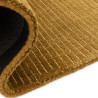 Tapis de salon tissé à la main en polyester recyclé jaune or Rowan