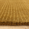 Tapis de salon tissé à la main en polyester recyclé jaune or Rowan