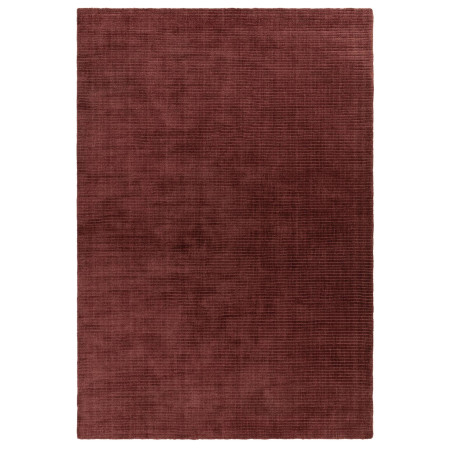 Tapis de salon tissé à la main en polyester rouge brun or Rowan