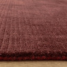 Tapis de salon tissé à la main en polyester rouge brun or Rowan