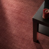Tapis de salon tissé à la main en polyester rouge brun or Rowan