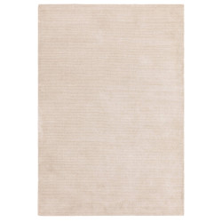 Tapis de salon tissé à la main en polyester beige Rowan