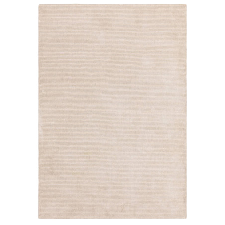Tapis de salon tissé à la main en polyester beige Rowan
