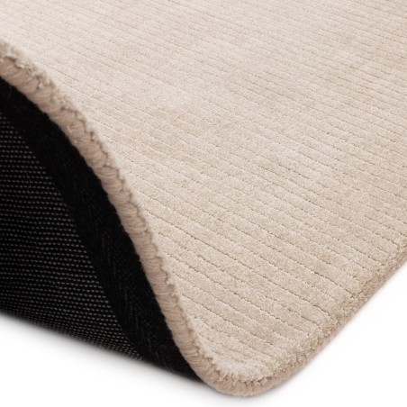 Tapis de salon tissé à la main en polyester beige Rowan