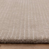 Tapis de salon tissé à la main en polyester beige Rowan