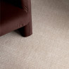 Tapis de salon tissé à la main en polyester beige Rowan