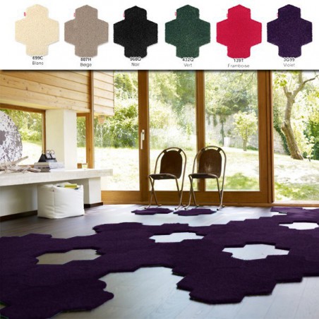 Valise de 8 dalles de tapis longues mèches - Shaggy Esprit Home Vorwerk à assembler Valise de 8 dalles de tapis longues mèches - Shaggy Esprit Home Vorwerk à assembler