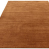 Tapis de salon tissé à la main en polyester terracotta Rowan