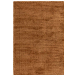 Tapis de salon tissé à la main en polyester terracotta Rowan
