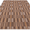 Tapis de salon tissé à la main en polyester recyclé chocolat Arden