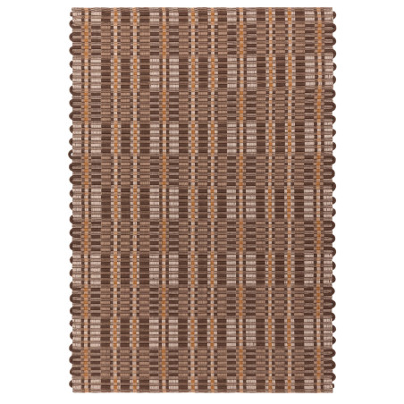 Tapis de salon tissé à la main en polyester recyclé chocolat Arden