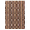 Tapis de salon tissé à la main en polyester recyclé chocolat Arden